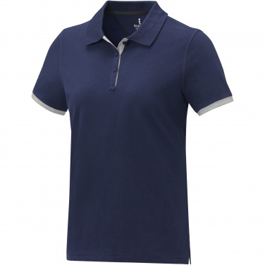 Logo trade corporate gifts image of: Morgan short sleeve women's duotone polo
