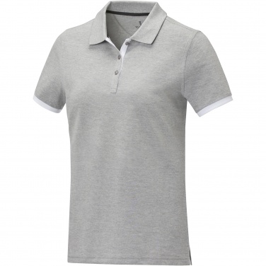 Logo trade promotional giveaway photo of: Morgan short sleeve women's duotone polo