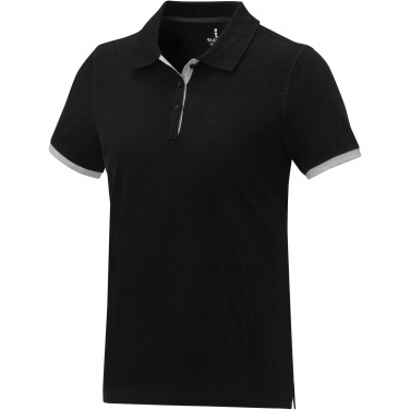Logo trade promotional merchandise photo of: Morgan short sleeve women's duotone polo