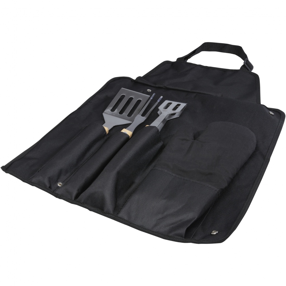 Logotrade promotional gift image of: Gril 3-piece BBQ tools set and glove 