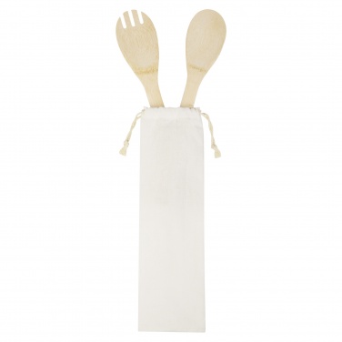 Logotrade promotional gift picture of: Endiv bamboo salad spoon and fork