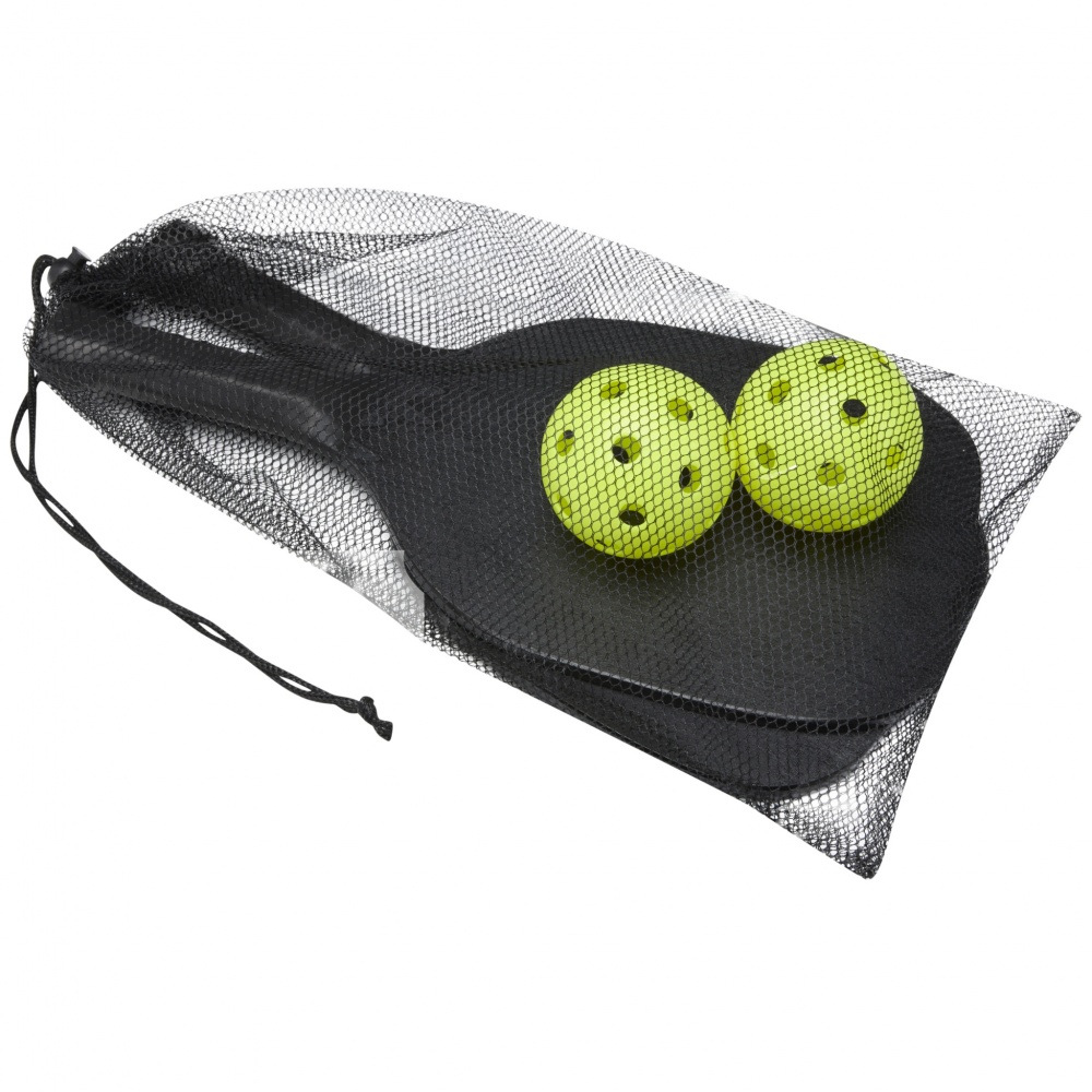 Logo trade promotional merchandise image of: Enrique paddle set in mesh pouch