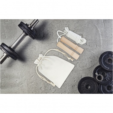 Logotrade business gift image of: Denise wooden skipping rope in cotton pouch