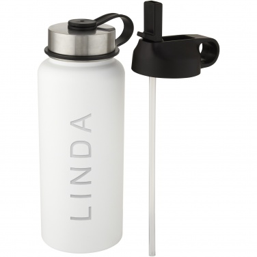 Logo trade business gifts image of: Supra 1 L copper vacuum insulated sport bottle with 2 lids