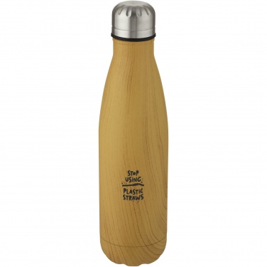 Logotrade promotional items photo of: Cove 500 ml vacuum insulated stainless steel bottle with wood print