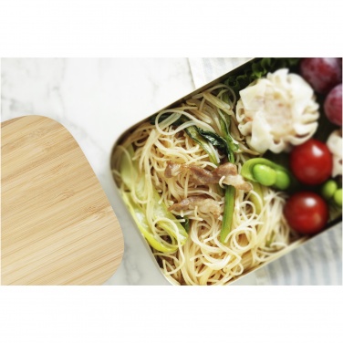 Logotrade promotional giveaways photo of: Tite stainless steel lunch box with bamboo lid