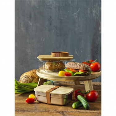 Logotrade promotional gift picture of: Tite stainless steel lunch box with bamboo lid