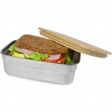 Logo trade advertising products picture of: Tite stainless steel lunch box with bamboo lid