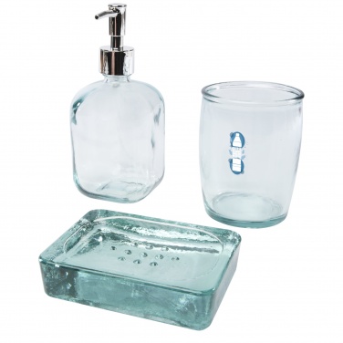 Logo trade advertising products image of: Jabony 3-piece recycled glass bathroom set