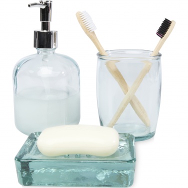 Logotrade promotional giveaway picture of: Jabony 3-piece recycled glass bathroom set