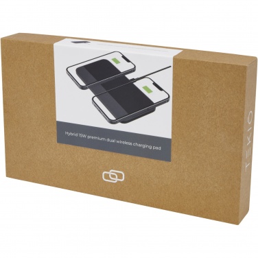 Logo trade promotional item photo of: Hybrid 15W premium dual wireless charging pad