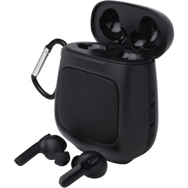 Logo trade advertising products image of: Remix auto pair True Wireless earbuds and speaker