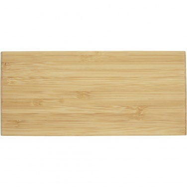 Logo trade promotional gifts picture of: Minata bamboo wireless charger with clock