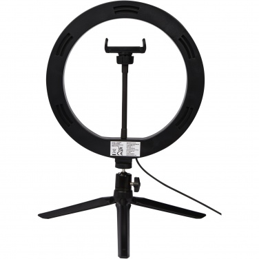 Logo trade promotional giveaways picture of: Studio ring light for selfies and vlogging with phone holder and tripod
