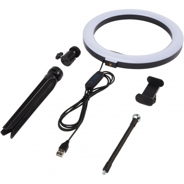 Logotrade promotional product picture of: Studio ring light for selfies and vlogging with phone holder and tripod