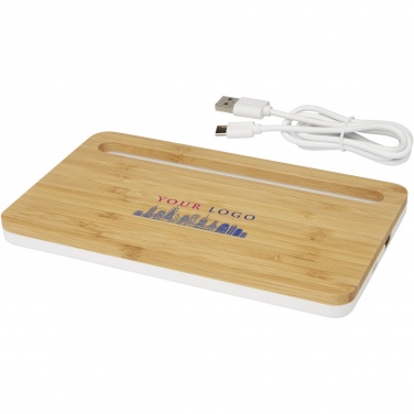 Logo trade promotional merchandise photo of: Medake 10W bamboo wireless charger