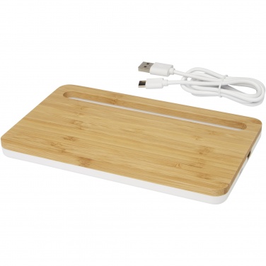 Logo trade promotional items picture of: Medake 10W bamboo wireless charger