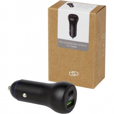 Logotrade promotional gifts photo of: Pilot dual 55W USB-C/USB-A car charger