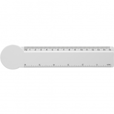 Logotrade promotional giveaway picture of: Tait 15 cm circle-shaped recycled plastic ruler 