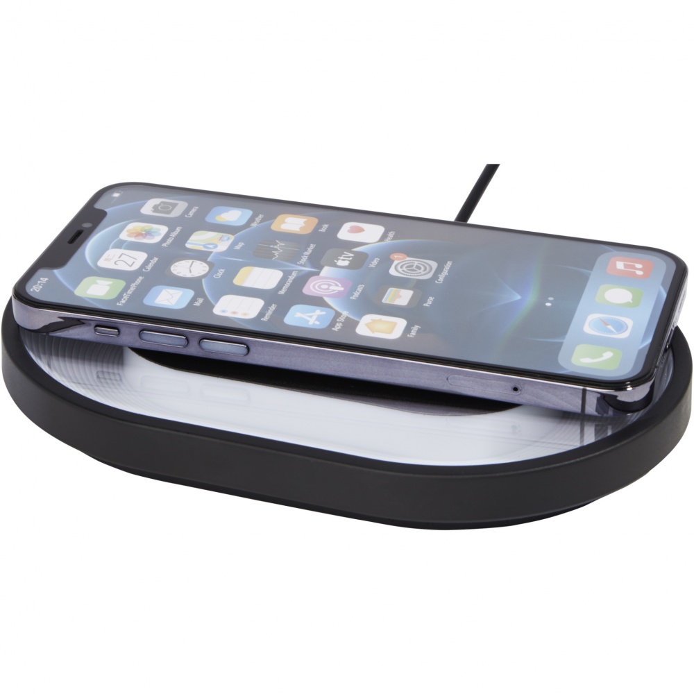 Logo trade corporate gift photo of: Ray wireless charging pad with RGB mood light