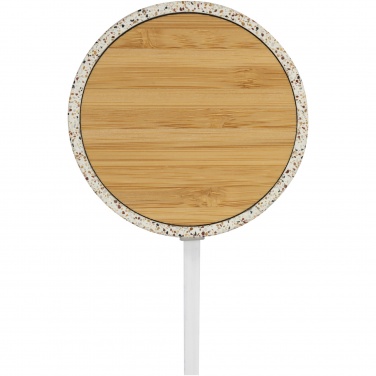 Logo trade promotional merchandise image of: Terrazzo 10W wireless bamboo charging pad