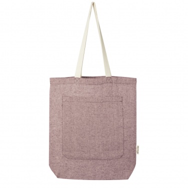 Logo trade corporate gift photo of: Pheebs 150 g/m² recycled cotton tote bag with front pocket 9L