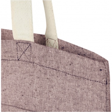 Logo trade promotional giveaway photo of: Pheebs 150 g/m² recycled cotton tote bag with front pocket 9L