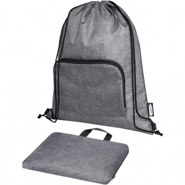 Logo trade promotional giveaway photo of: Ash recycled foldable drawstring bag 7L