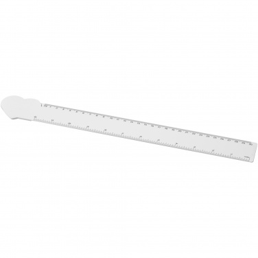 Logo trade promotional gift photo of: Tait 30cm heart-shaped recycled plastic ruler