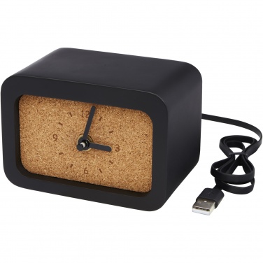 Logotrade promotional giveaway image of: Momento wireless limestone charging desk clock