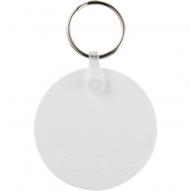 Logo trade advertising products picture of: Tait circle-shaped recycled keychain