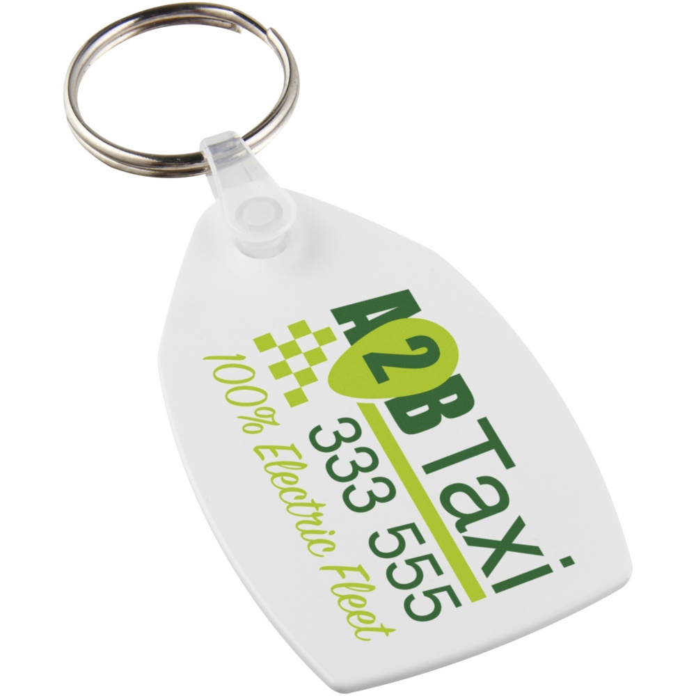 Logotrade promotional merchandise picture of: Tait rectangular-shaped recycled keychain