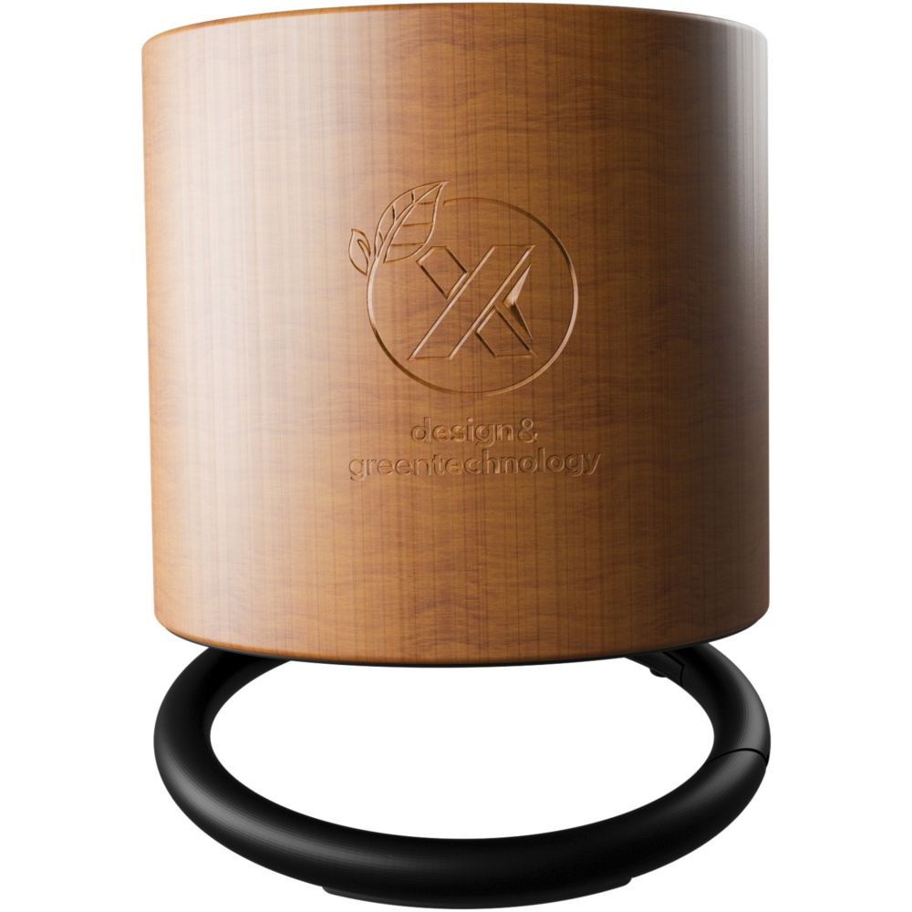 Logo trade corporate gifts image of: SCX.design S27 3W wooden ring speaker
