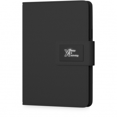 Logotrade corporate gift picture of: SCX.design O16 A5 light-up notebook power bank
