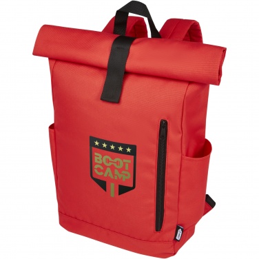 Logo trade promotional gifts picture of: Byron 15.6" GRS RPET roll-top backpack 18L