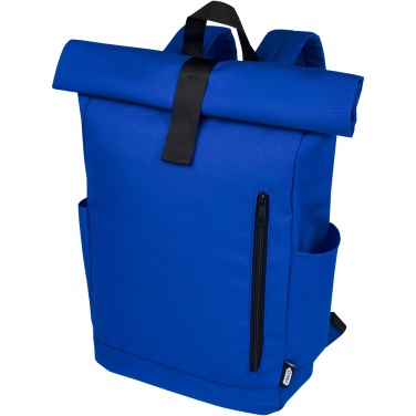 Logo trade advertising product photo of: Byron 15.6" GRS RPET roll-top backpack 18L