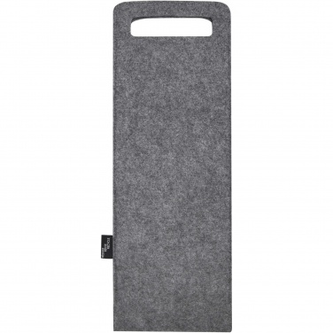 Logo trade promotional products image of: Felta 75 cl GRS recycled felt wine bag