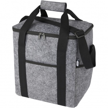 Logo trade corporate gifts image of: Felta GRS recycled felt bottle cooler bag 21L