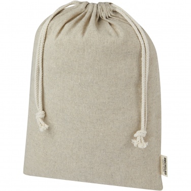 Logo trade promotional item photo of: Pheebs 150 g/m² GRS recycled cotton gift bag large 4L