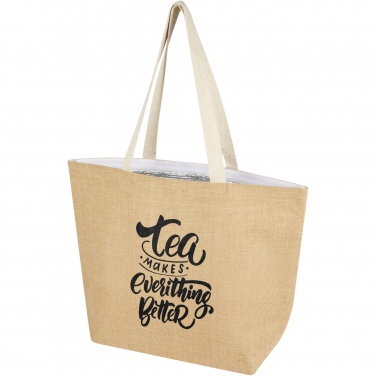 Logo trade promotional merchandise picture of: Juta 300 g/m² jute cooler tote bag 12L