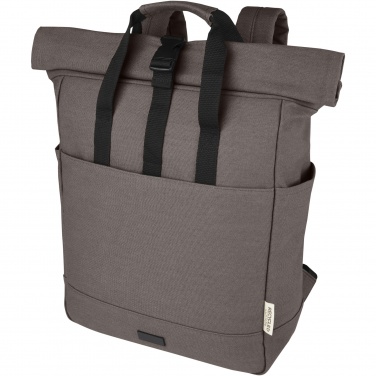 Logotrade promotional product picture of: Joey 15” GRS recycled canvas rolltop laptop backpack 15L