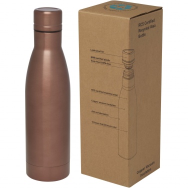 Logo trade promotional items picture of: Vasa 500 ml RCS certified recycled stainless steel copper vacuum insulated bottle