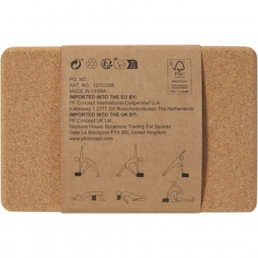 Logo trade advertising product photo of: Trikona cork yoga brick