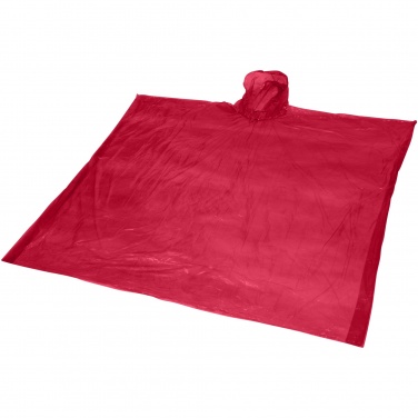 Logo trade advertising product photo of: Mayan recycled plastic disposable rain poncho with storage pouch