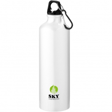 Logo trade corporate gift photo of: Oregon 770 ml RCS certified recycled aluminium water bottle with carabiner
