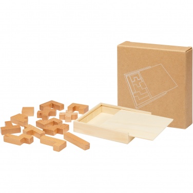 Logo trade business gifts image of: Bark wooden puzzle