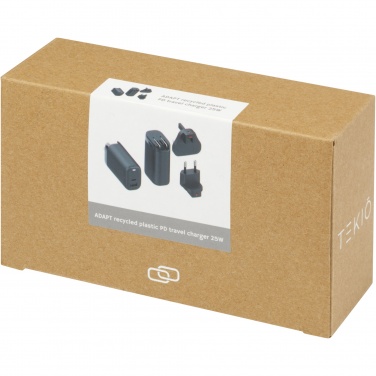 Logo trade promotional giveaways image of: ADAPT 25W recycled plastic PD travel charger