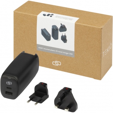Logotrade promotional item image of: ADAPT 25W recycled plastic PD travel charger