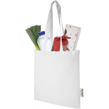 Logo trade promotional gifts image of: Madras 140 g/m2 GRS recycled cotton tote bag 7L