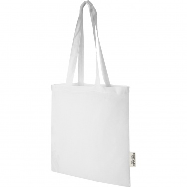 Logo trade promotional merchandise picture of: Madras 140 g/m2 GRS recycled cotton tote bag 7L